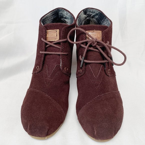 Toms Desert Wedge Suede Bootie - Brown - Picture 3 of 8